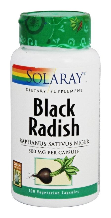 Rabanete Preto 500 mg. - Cápsulas vegetarianas 100 Solaray