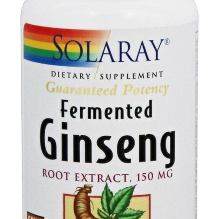 Extrato de Raiz de Ginseng Fermentado 150 mg. – Cápsulas vegetarianas 30 Solaray — foto 1