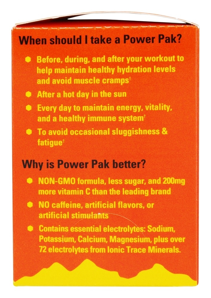 Eletrólito Vigor Poder Pak Tangerina - 30 Pacotes (s) Trace Minerals Research - Imagem 4