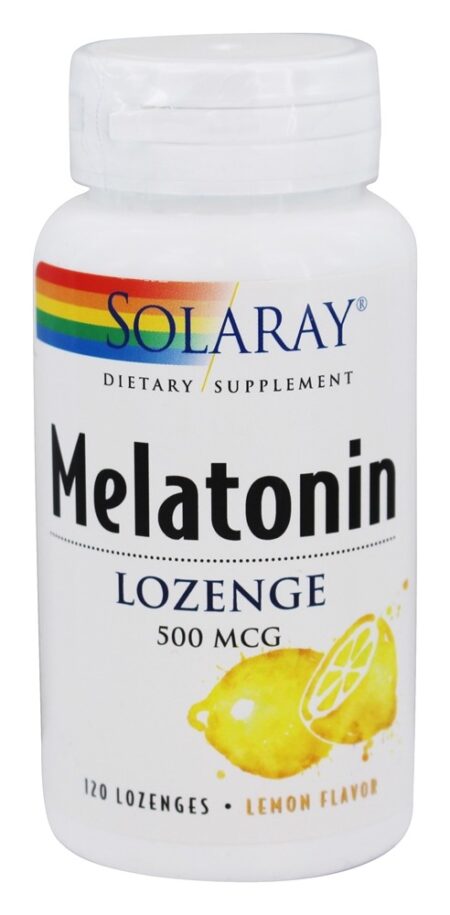 Melatonina Limão 500 mcg. - 120 Pastilhas Solaray