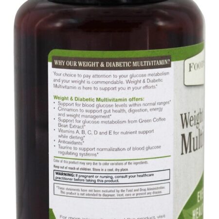 Peso & Multivitamínico Diabético - 90 Cápsulas FoodScience of Vermont - Imagem 3