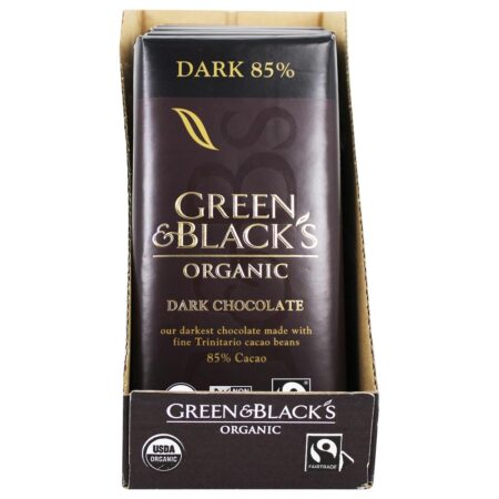 Chocolate Chocolate Box Chocolate Preto 85 Cacau - 10 Barras Green & Black's Organic