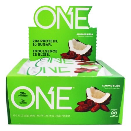 ONE Protein Bar Almond Bliss - 12 Bares Anteriormente OhYeah! Uma barra ISS Research