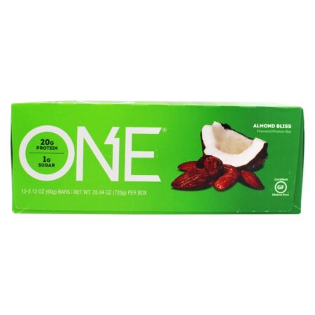 ONE Protein Bar Almond Bliss - 12 Bares Anteriormente OhYeah! Uma barra ISS Research - Image 3