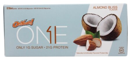 ONE Protein Bar Almond Bliss - 12 Bares Anteriormente OhYeah! Uma barra ISS Research - Image 6