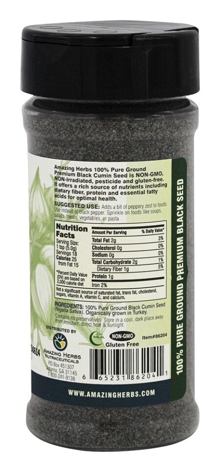 Semente Preta 100 % Pure Semente de cominho preta Premium - 4 oz. Amazing Herbs - Image 2