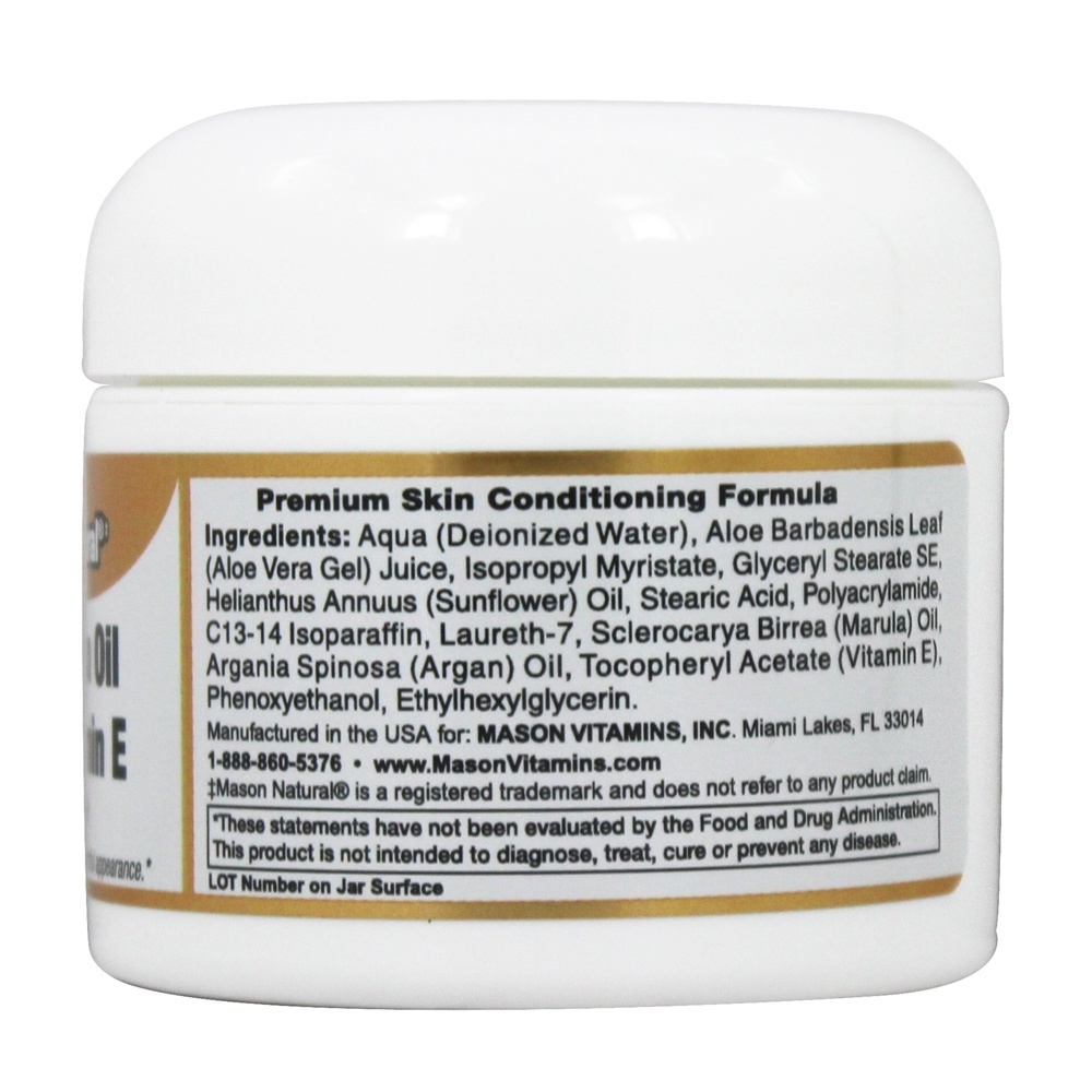 Beleza Face Creme Marula óleo, Argan óleo, Aloés Vera e Vitamina E - 2 oz. Mason Natural - Imagem 2