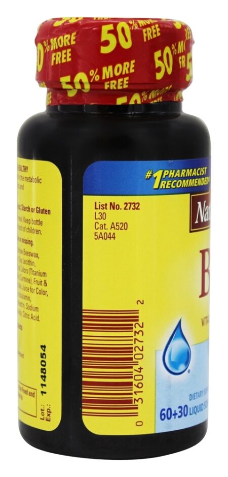 Vitamina B12 1000 mcg. - 90 Softgels líquidos Nature Made - Image 3