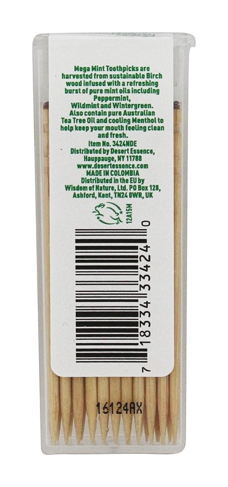 Palitos de dente Chá árvore óleo Mega Hortelã - 55 Peça (s) Desert Essence - Imagem 2