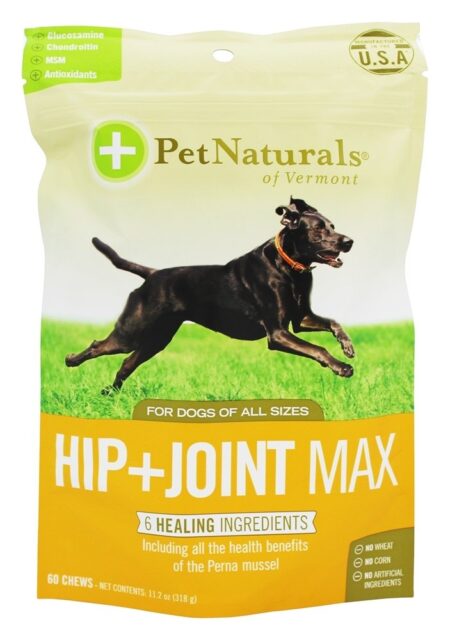 Quadril + Articulação Max Para Cães de Todos Tamanhos - 60 Mastigação (s) Pet Naturals of Vermont