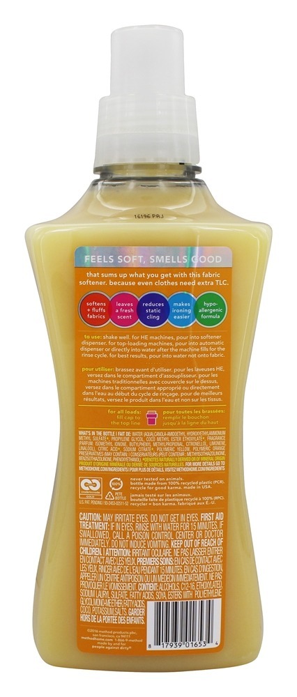 Amaciante de roupas 45 carrega manga de gengibre - 53.5 fl. oz. Method - Imagem 2