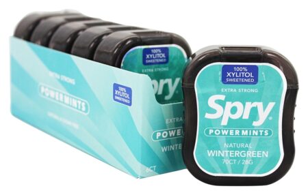 Spry Extra Forte Xilitol Poder Hortelã Caixa Wintergreen - 6 Pacote (s) Xlear