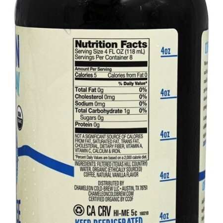 Orgânico Frio Fermentação Café Concentrar Baunilha – 32 fl. oz. Chameleon Cold-Brew — foto 2