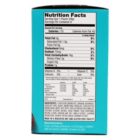 Sem alérgenos sem glúten, macio, cozido, mini biscoitos, duplo chocolate brownie - 6 Pacote (s) Enjoy Life Foods - Image 2