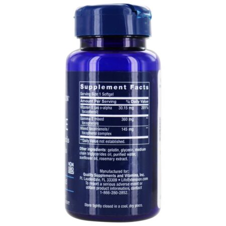 Gamma E Tocoferóis Mistos e Tocotrienóis - 60 Softgels Life Extension - Image 2