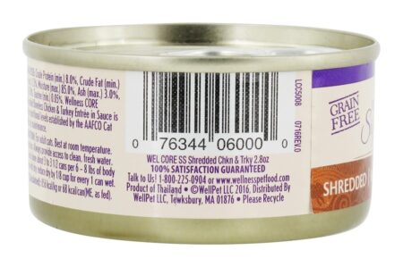 Grão Livre Assinatura Seleciona Gato Comida Picado Desossado Frango & Peru Entrada em Molho - 2.8 oz. Wellness Pet - Image 4