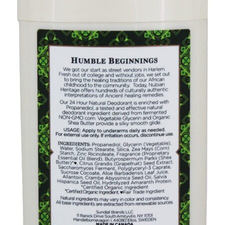 24 Hora Desodorante Abissínio óleo & Chia Semente - 2.25 oz. Nubian Heritage - Imagem 2