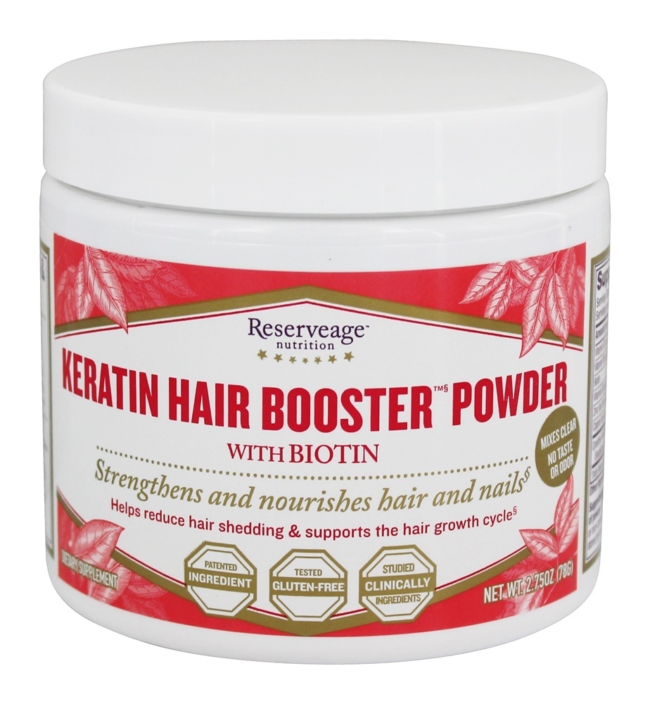 Queratina Reforço Para Cabelo em Pó com Biotina - 2.75 oz. Reserveage Nutrition