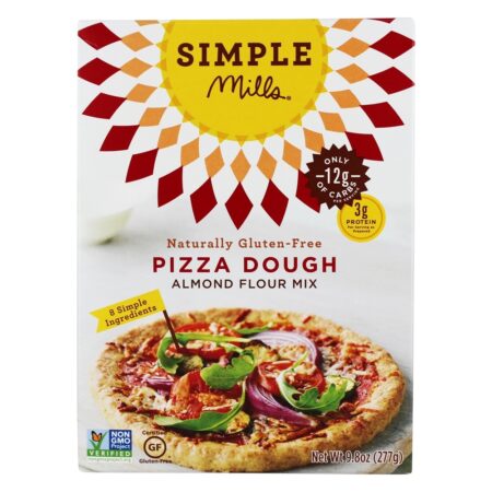 Massa sem glúten da massa da mistura da farinha da amêndoa da pizza da pizza sem glúten - 9.8 oz. Simple Mills