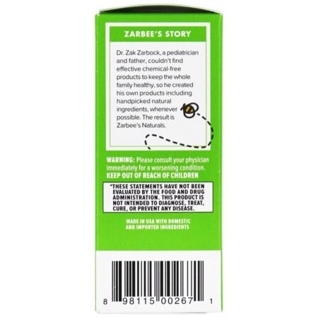 Xarope para a tosse do bebê + uva de alívio do muco - 2 fl. oz. Zarbee's - Imagem 4