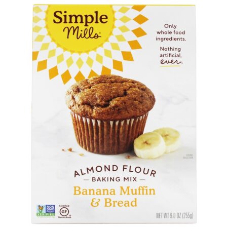 Mistura de farinha de amêndoa naturalmente sem glúten Muffin & pão da banana - 9 oz. Simple Mills