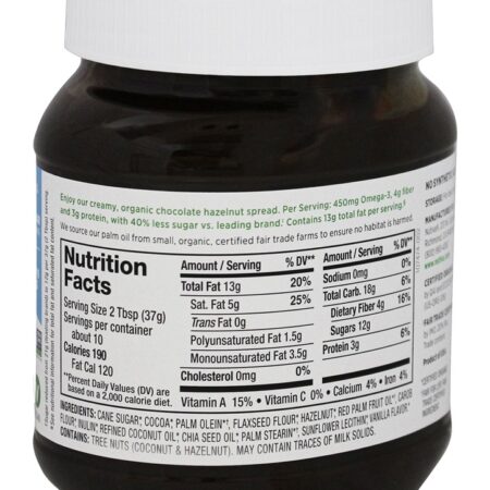 Avelã Orgânica Espalhada com Cacau Escuro - 13 oz. Nutiva - Imagem 2
