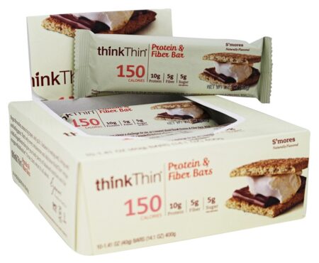 thinkthin Proteína & Fibra Barras S'mor - 10 Barras Think Products