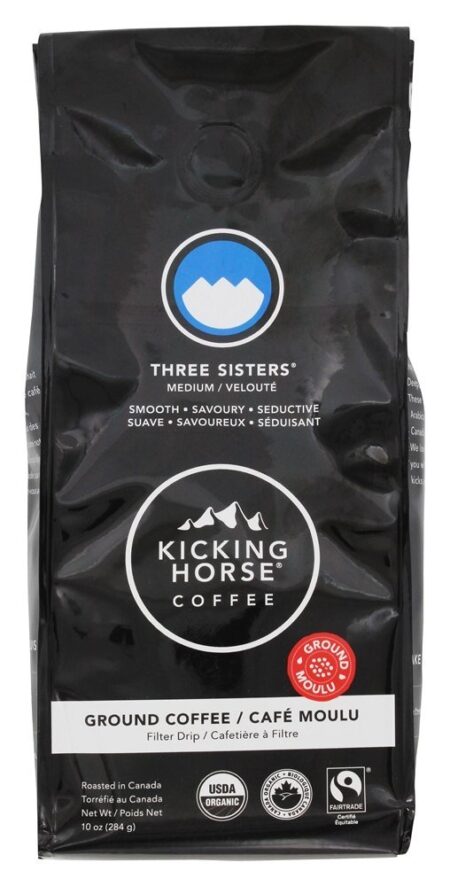 Café Fundido Fairtrade Orgânico Três Irmãs Médio Assado - 10 oz. Kicking Horse Coffee