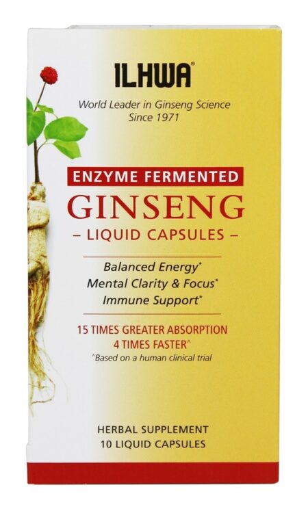 Ginseng Fermentado por Enzima - Cápsulas Líquidas 10 ILHWA