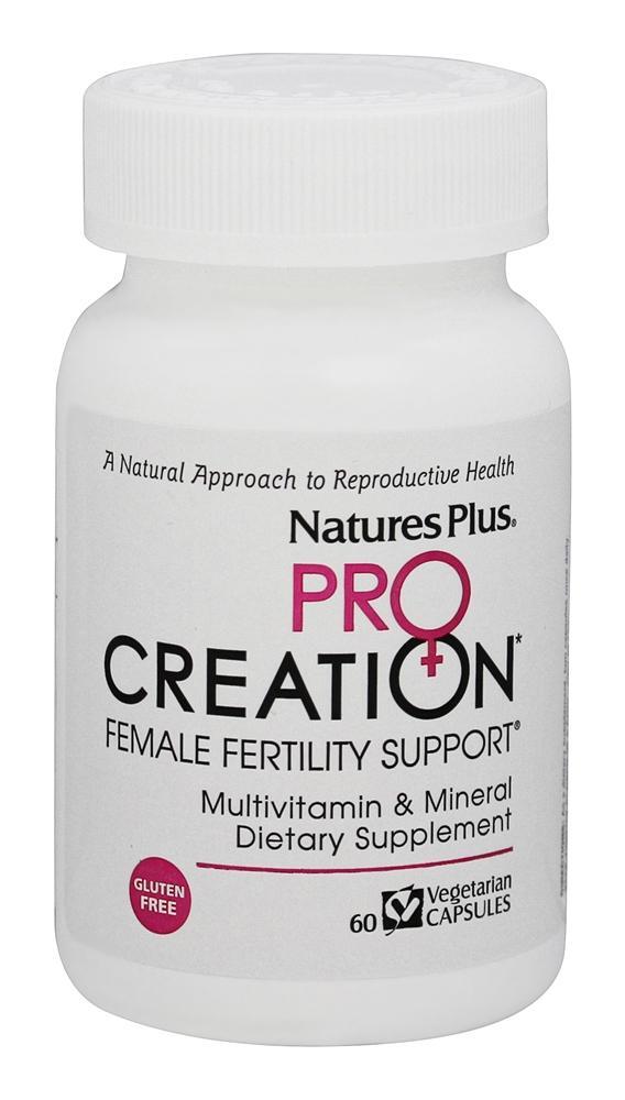 Pro Creation Apoio à Fertilidade Feminina - Cápsulas vegetarianas 60 Natures Plus