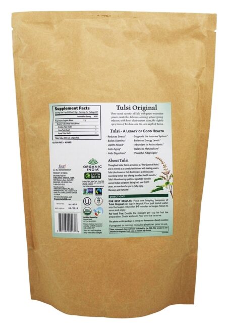 Tulsi Tea Original - 16 oz. Organic India - Image 2