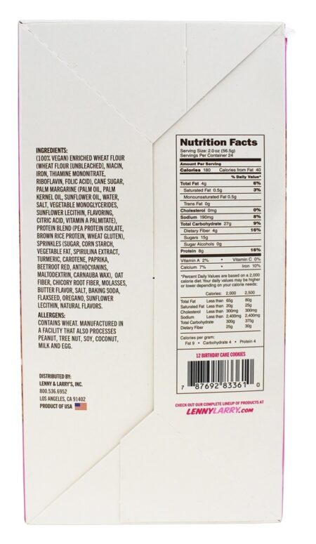 O bolo de aniversário de caixa de biscoito completo - 12 Cookies Lenny & Larry's - Image 2