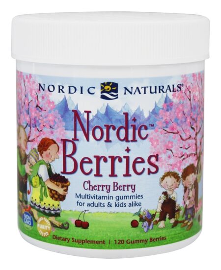 Nórdico Bagas Multivitamina Gomoso Cereja Baga - 120 Gummies Nordic Naturals