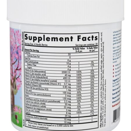 Nórdico Bagas Multivitamina Gomoso Cereja Baga - 120 Gummies Nordic Naturals - Imagem 2