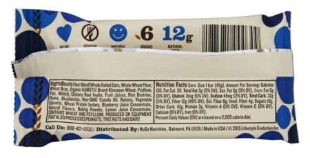 Sapateiro de mirtilo de fibra d-Lish Bar - 1.6 oz. NuGo Nutrition - Image 3