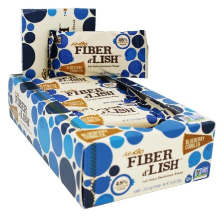 Sapateiro de Mirtilo Fiber d'Lish Bar - 16 Barras NuGo Nutrition