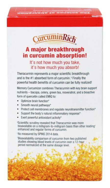 CurcuminRich Memory Optimizer - Cápsulas vegetarianas 60 Natural Factors - Image 3