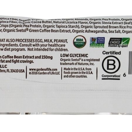 Fudge De Chocolate Orgânico De Alta Proteína Perda De Peso De Barra De Chocolate - 1.9 oz. Garden of Life - Imagem 2