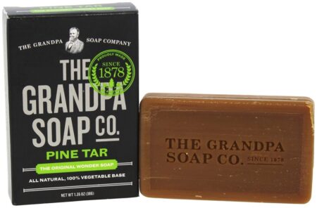 Face & Corpo Bar Sabão Pinho Alcatrão - 1.35 oz. The Grandpa Soap Co.