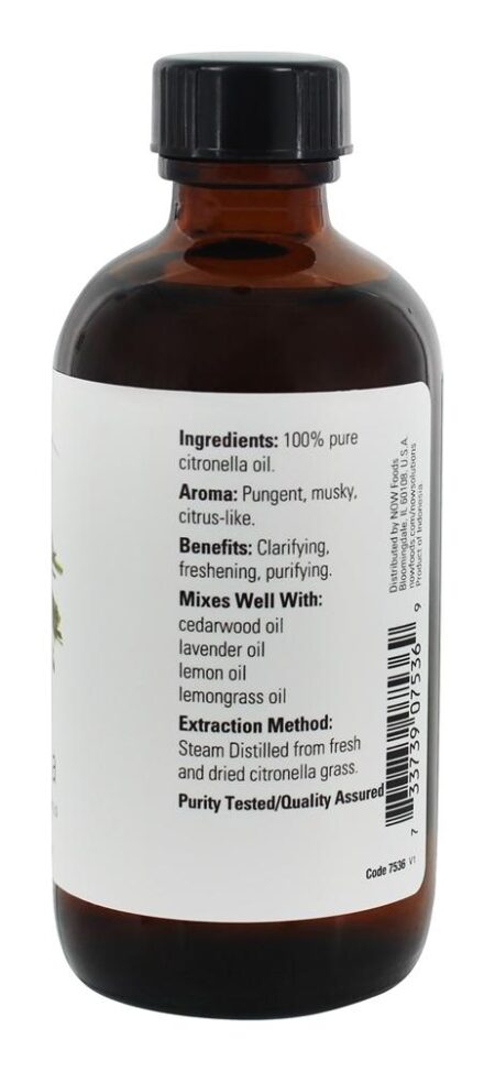 100 % Pure Citronela de óleo essencial - 4 fl. oz. NOW Foods - Image 2