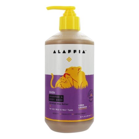 Shampoo e lavagem corporal para crianças Lemon Lavender - 16 fl. oz. Alaffia