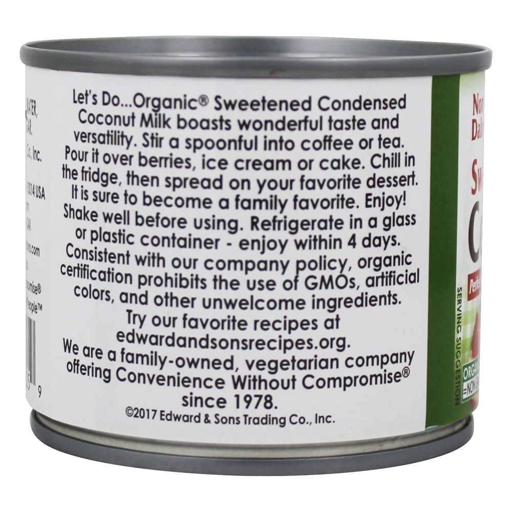 Leite de Coco Condensado Adoçado - 7.4 fl. oz. Let's Do...Organic - Imagem 3