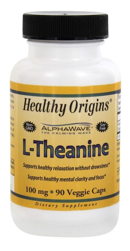 L-Teanina 100 mg. - 90 Cápsula (s) vegetal (s) Healthy Origins