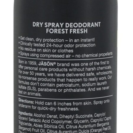 Desodorante de Pulverização Contínua de Pulverização a Seco para Homem Fresh Forest - 3.8 fl. oz. JASON Natural Products - Imagem 2