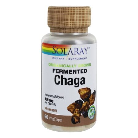 Cogumelo Chaga fermentado organicamente cultivado 500 mg. - 60 Cápsula (s) vegetal (s) Solaray