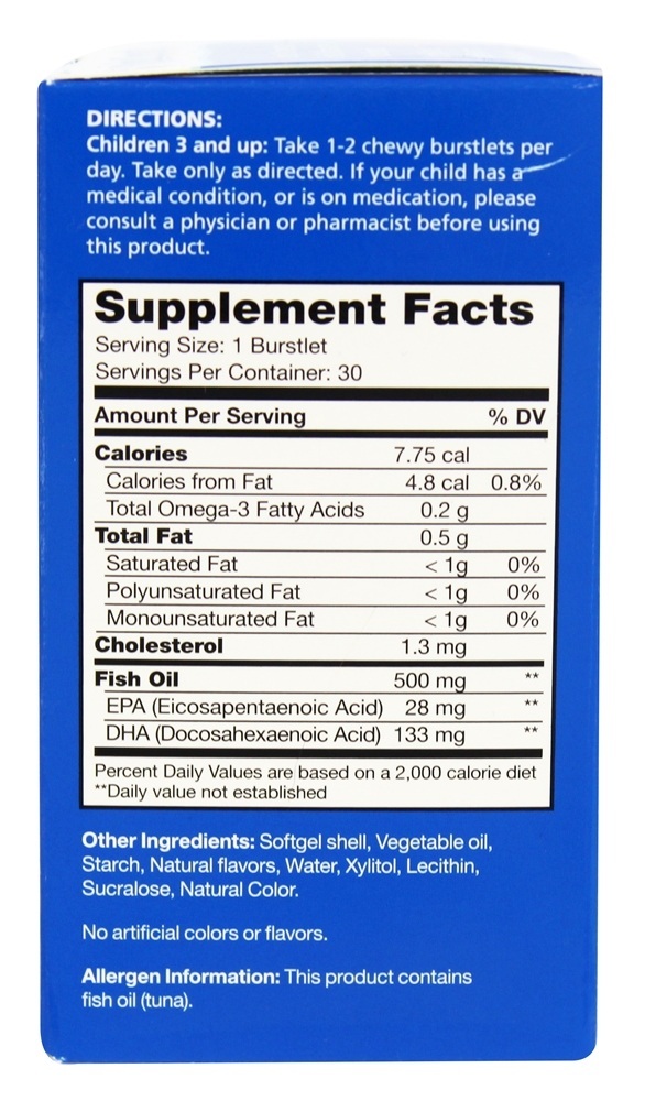 Crianças Inteligente Oi DHA-Omega 3 Peixe óleo Baga - 30 Mastigáveis Bioglan - Imagem 2