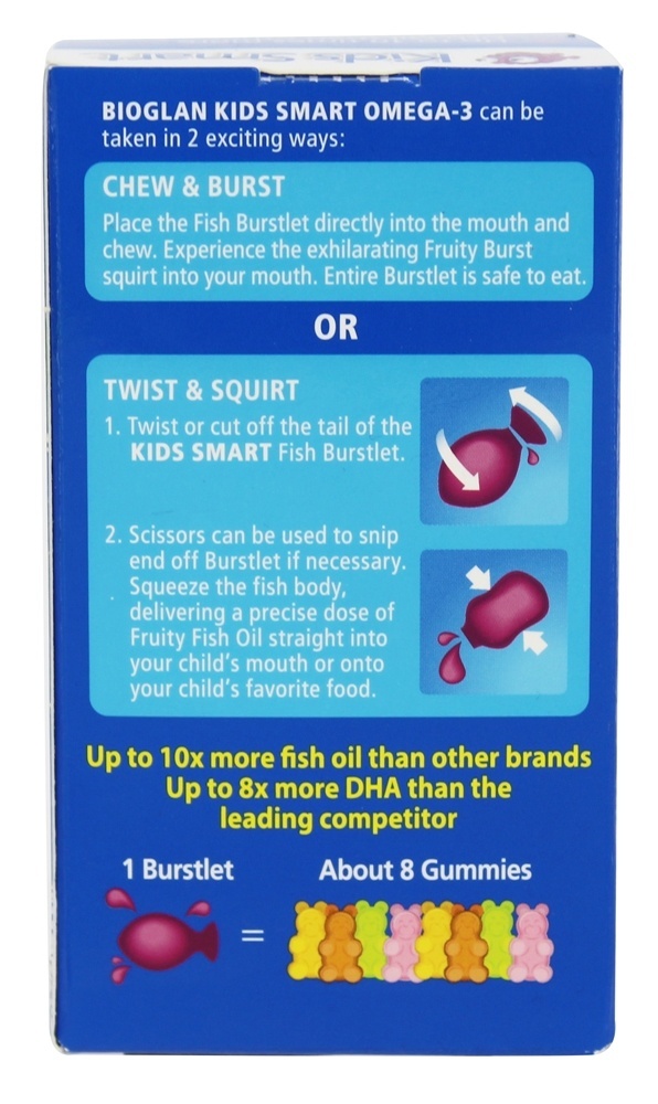 Crianças Inteligente Oi DHA-Omega 3 Peixe óleo Baga - 30 Mastigáveis Bioglan - Imagem 4