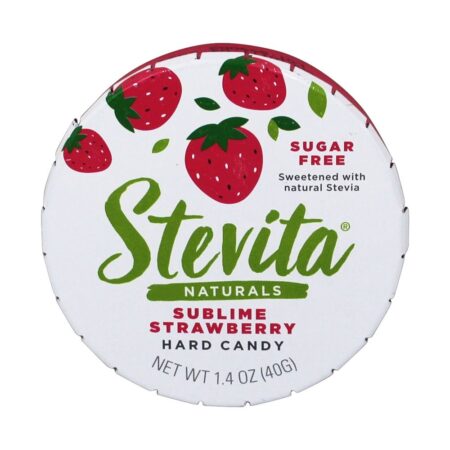 Doces Doces Adoçados com Stevia Sublime Strawberry - 1.4 oz. Stevita - Image 3