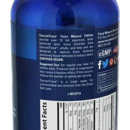 ConcenTrace Complexo de Oligoelementos Iônicos - 300 Tablets Trace Minerals Research - Imagem 4