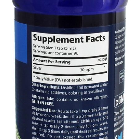 Prata Coloidal 30 Ppm - 16 fl. oz. Trace Minerals Research - Imagem 2